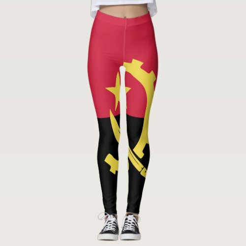 Angola Flag Emblem Leggings