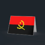 angola flag greeting card<br><div class="desc">angola flag greeting card.  NOTE:  you can remove the store name and image on the back of the card.  Just click edit and remove.</div>