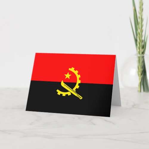 angola flag greeting card