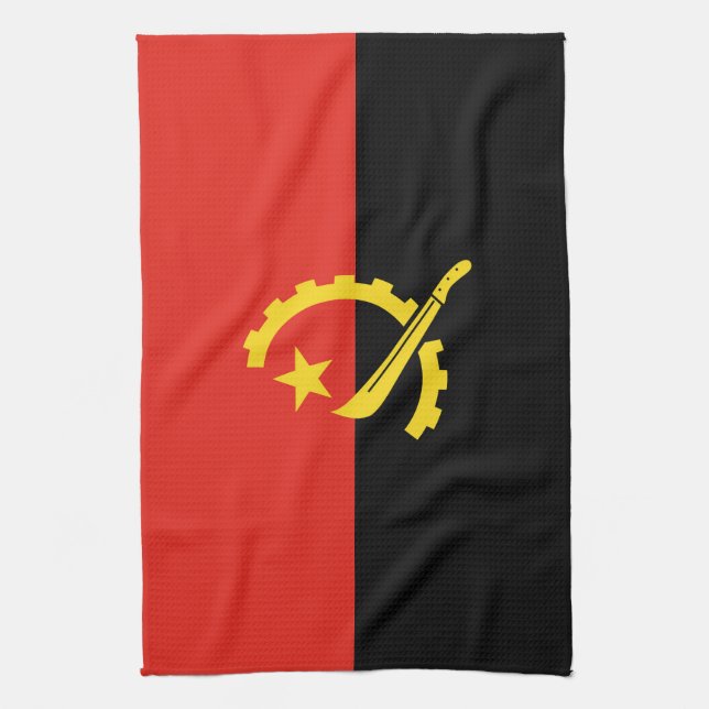 Angola flag kitchen towel (Vertical)