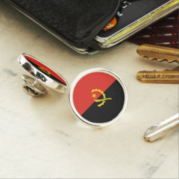 Angola flag lapel pin