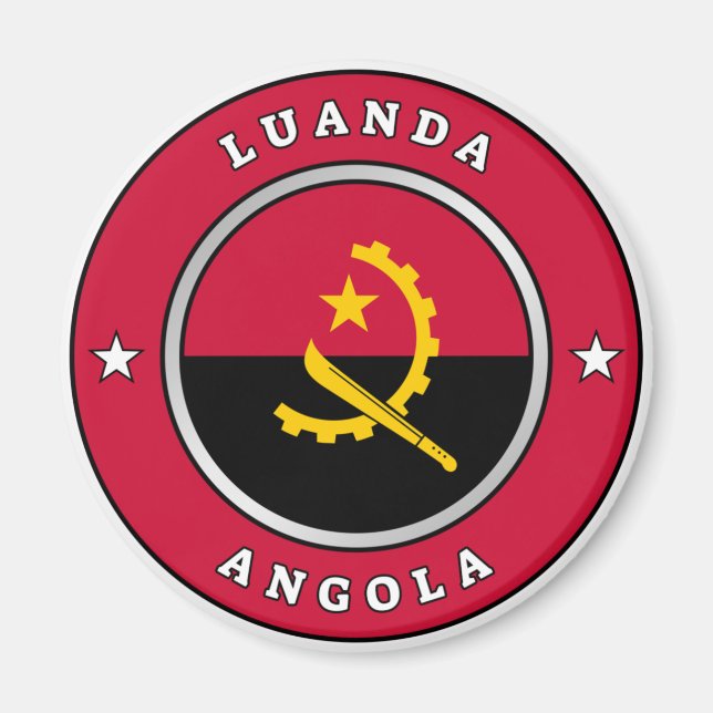 Angola Flag Magnet (Front)
