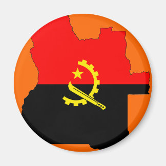 Angola flag map magnet