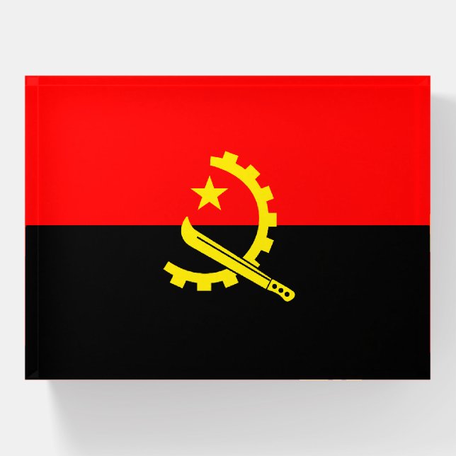 angola flag paperweight (Front)