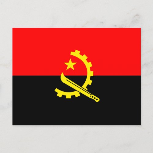 angola flag postcard
