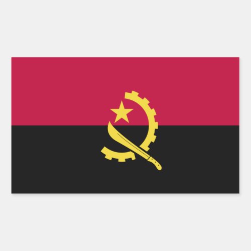 Angola Flag Rectangular Sticker