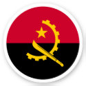 Angola Flag Round Sticker