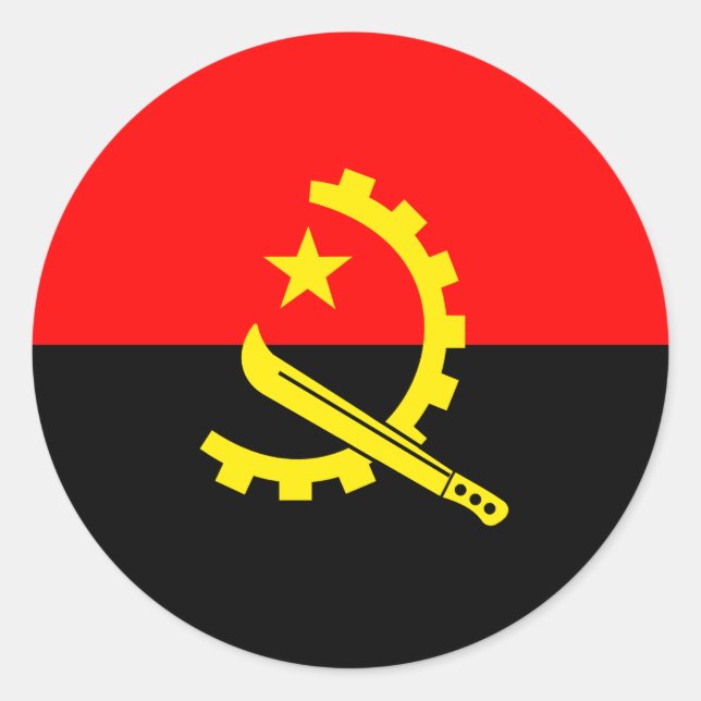 angola flag stickers (Front)