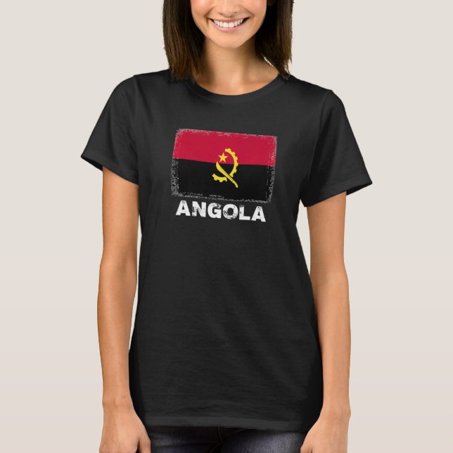 Angola Flag  Support Angolan People Women Men T-Shirt (Front)