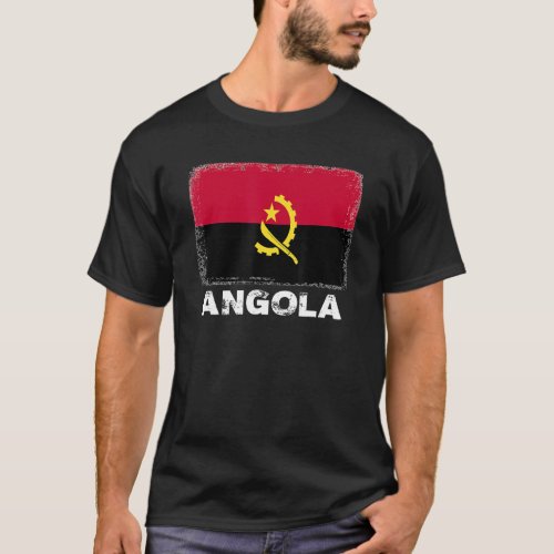 Angola Flag   Support Angolan People Women Men   T_Shirt