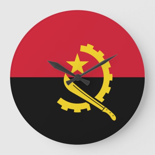 Angola Flag Wall Clock