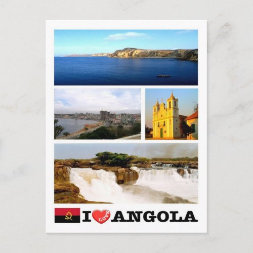 Angola _ I Love _ Postcard