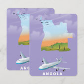 Angola illustrated map poster (Front/Back)