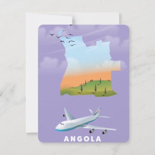 Angola illustrated map poster (Front)