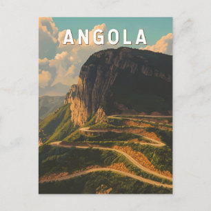 Angola Illustration Travel Art Vintage Postcard