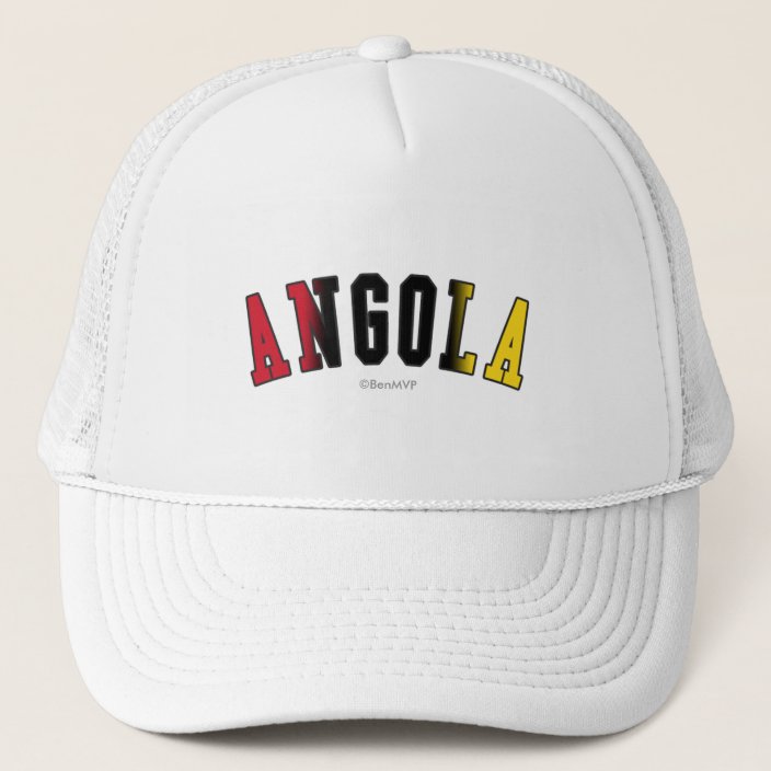 Angola in National Flag Colors Trucker Hat
