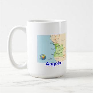 Angola map & flag coffee mug