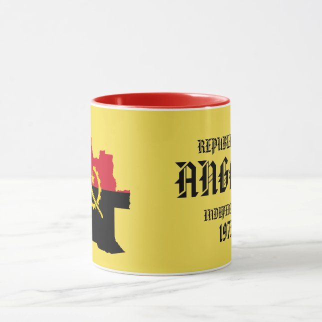 Angola Map Flag Mug (Center)