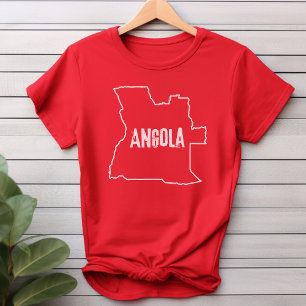 Angola Map Shirt Angolan Country Outline Line Tee