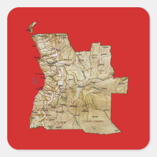 Angola Map Sticker