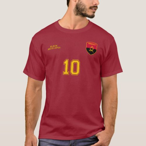 Angola National Football Team Soccer Retro Jersey T_Shirt