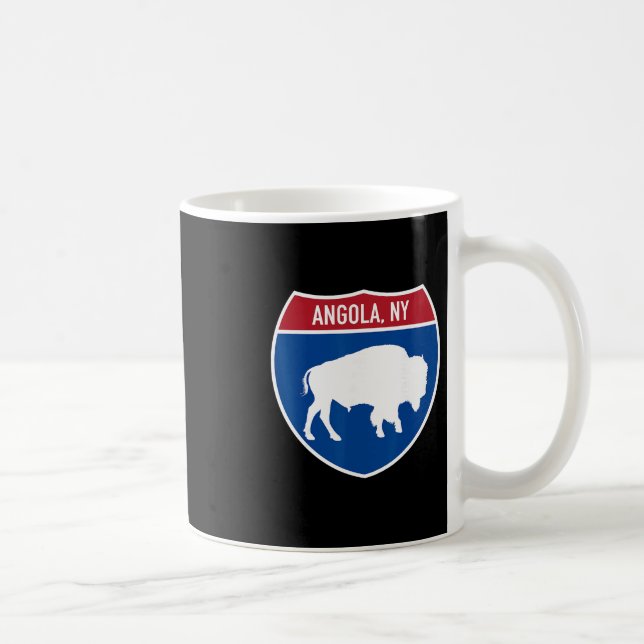 Angola New York Buffalo Ny Highway Interstate Sign Coffee Mug (Right)