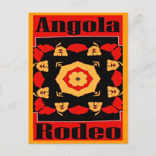 Angola Rodeo Poster Postcard (Front)