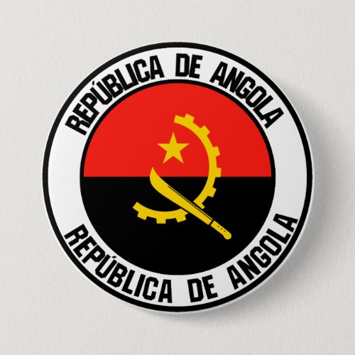 Angola Round Emblem Button