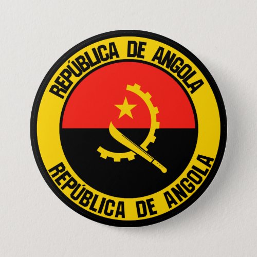 Angola Round Emblem Button