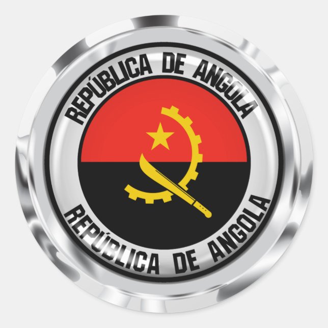 Angola Round Emblem Classic Round Sticker (Front)