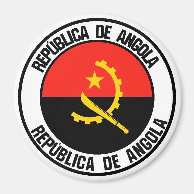 Angola Round Emblem Magnet (Front)