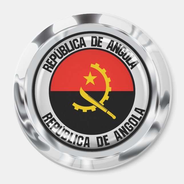 Angola Round Emblem Magnet (Front)