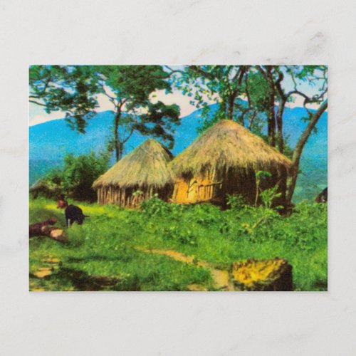 Angola Traditional village plateau  of Benguela Postcard