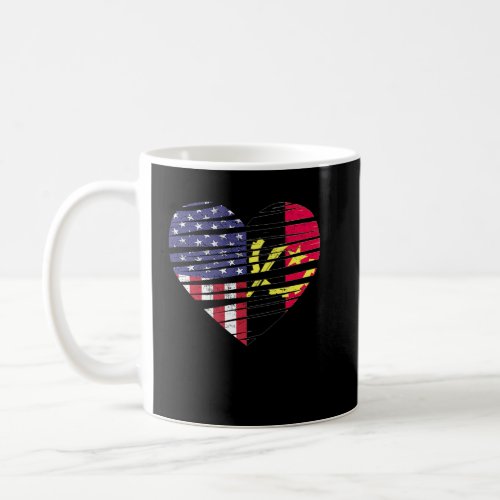 Angolan American Grown Heart USA Patriot Heritage  Coffee Mug