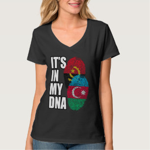 Angolan And Azerbaijani Mix DNA Flag Heritage T-Shirt