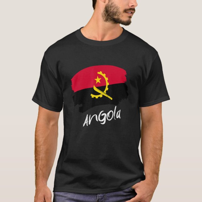 Angolan Flag Angola T-Shirt (Front)