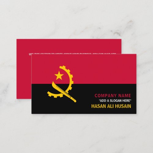 Angolan Flag Flag of Angola Business Card
