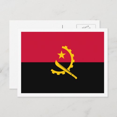 Angolan Flag Flag of Angola Postcard