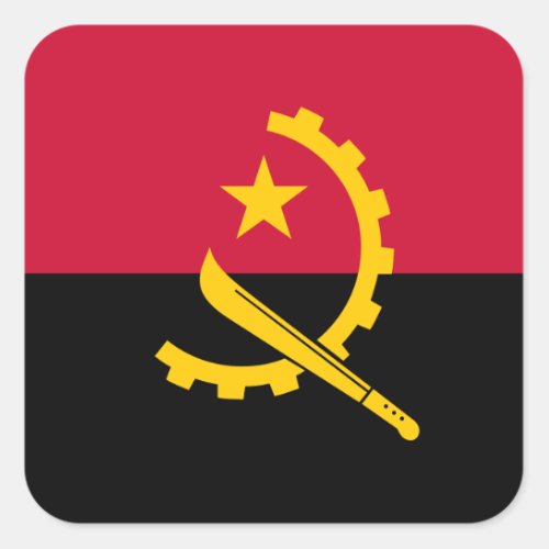 Angolan Flag Flag of Angola Square Sticker