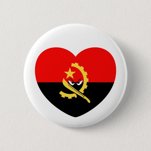 Angolan heart - For real Angolans! Button (Front)