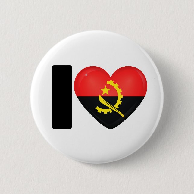 Angolan pride - For real Angolans! Button (Front)