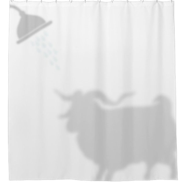 Angora Buck Goat Shadow Silhouette Shadow Buddies Shower Curtain (Front)
