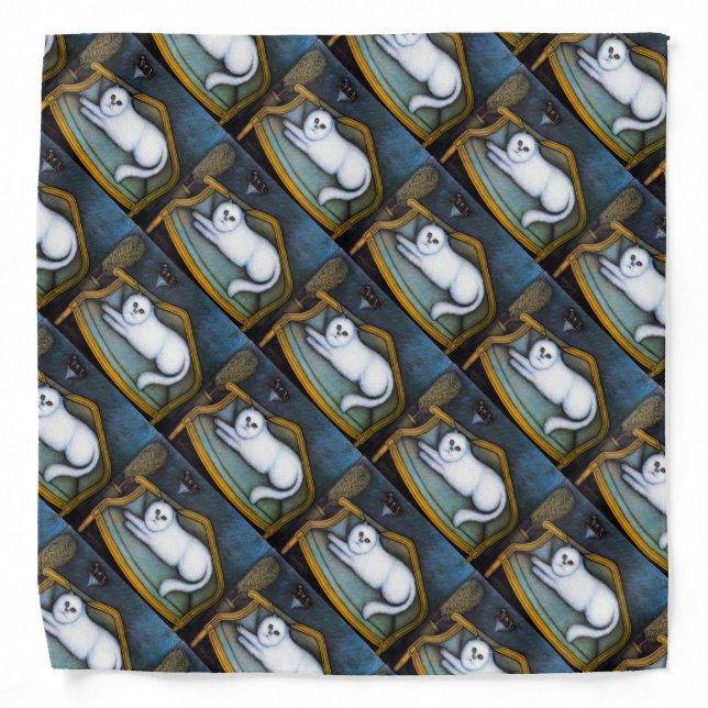 Angora cat, Morris Hirshfield Bandana (Front)