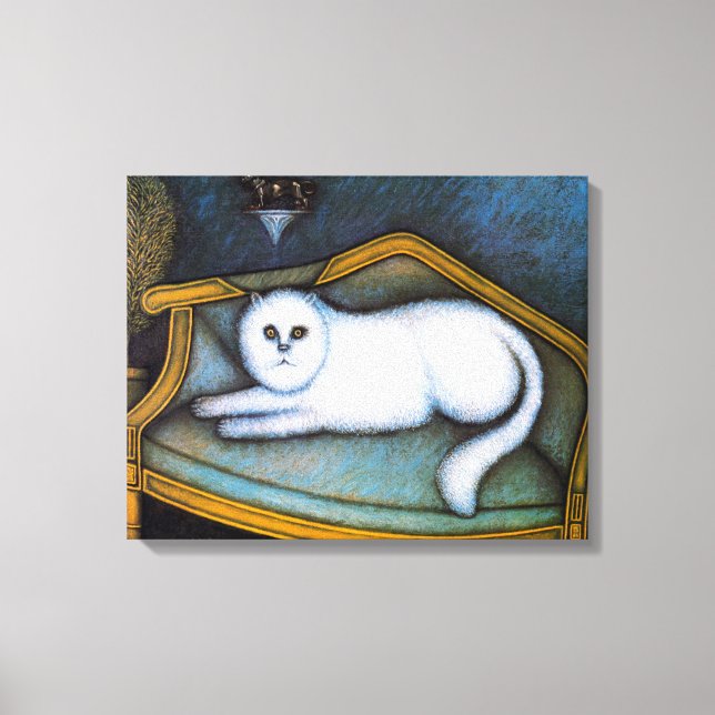 Angora cat, Morris Hirshfield Canvas Print (Front)