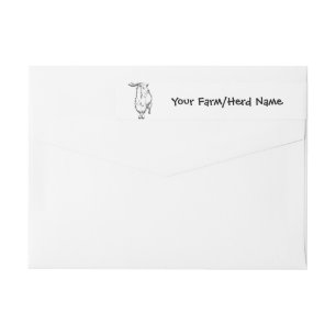 Angora Goat Your Farm Name Wrap Around Address Label