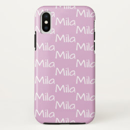 Angora Pink Customized iPhone X Case