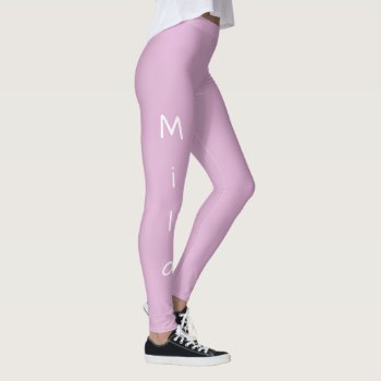 Angora Pink Personalized Leggings by LokisColors at Zazzle
