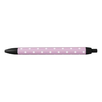 Angora Pink Polka Dot Ink Pen by LokisColors at Zazzle