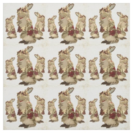 Angora Rabbits Fabric