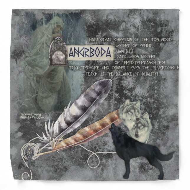 Angrboda Altar Cloth Bandana (Front)